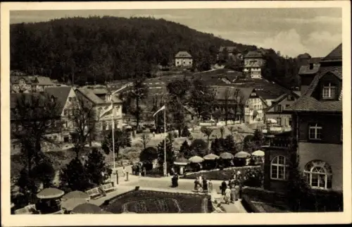 Ak Oberschlema Bad Schlema im Erzgebirge, Ansicht vom Ort, Radiumbad