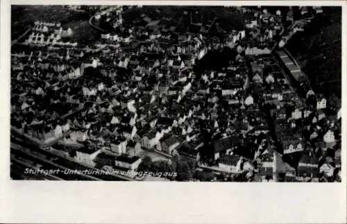 Ak Untertürkheim Stuttgart in Württemberg, Fliegeraufnahme
