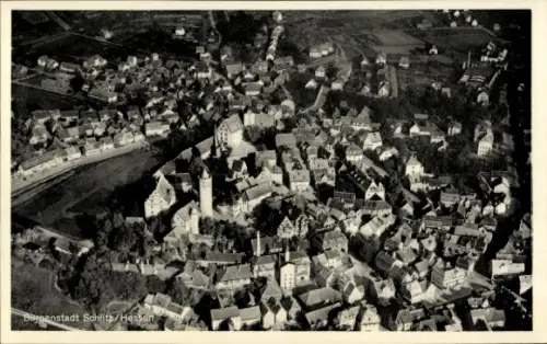 Ak Schlitz in Hessen, Fliegeraufnahmet