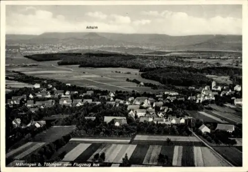 Ak Mähringen Kusterdingen in Württemberg, Luftaufnahme, Mähringen, Tübingen, Achalm, ländliche Um