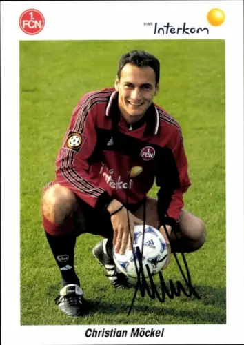 Autogrammkarte Fußballer Christian Möckel, 1.FC Nürnberg, Autogramm