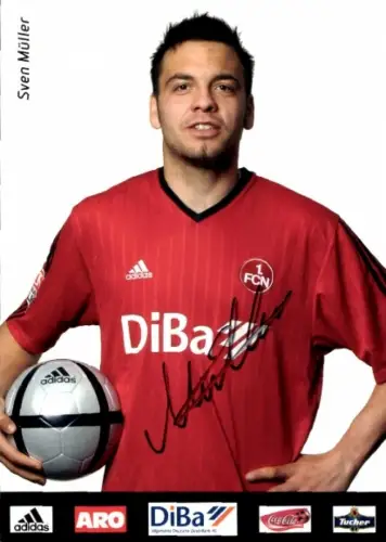 Autogrammkarte Fußballer Sven Müller, 1.FC Nürnberg, Autogramm