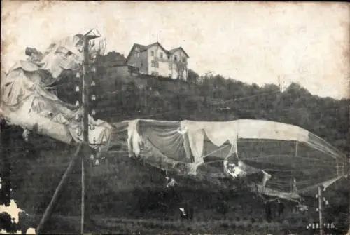 Ak Limburg-Weilburg, Luftschiff-Katastrophe, Strandung Zeppelin Z II, Hotel Webersberg