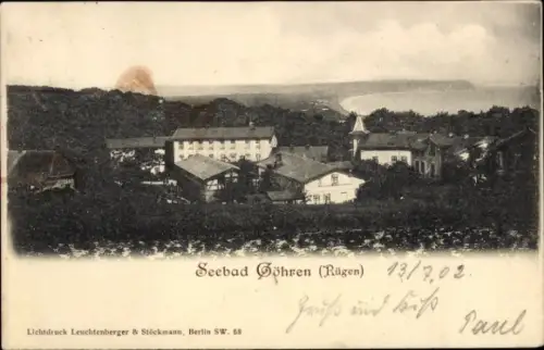Ak Ostseebad Göhren auf Rügen, Panorama