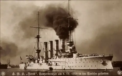 Ak Deutsches Kriegsschiff, SMS Yorck, Panzerkreuzer, Kaiserliche Marine, NPG, GLK