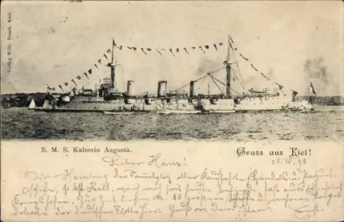 Ak Deutsches Kriegsschiff S.M.S. Kaiserin Augusta, Kaiserliche Marine
