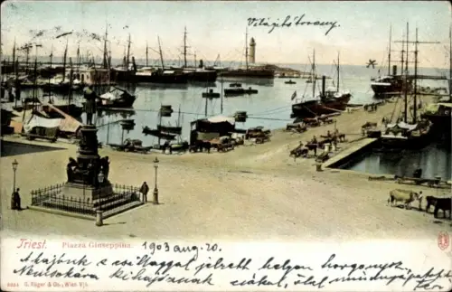 Ak Triest Trieste Friuli Venezia Giulia, Piazza Giuseppina