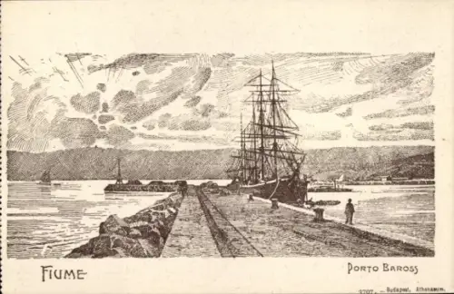 Ak Rijeka Fiume Kroatien, Porto Barros