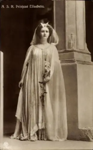 Ak Portrait der Prinzessin Elisabeth von Rumänien
