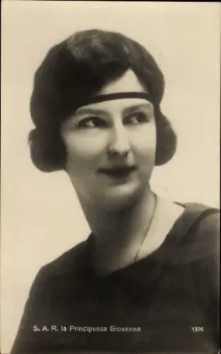 Ak S.A.R. Prinzessin Giovanna von Italien mit Stirnband