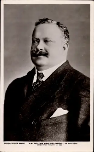 Ak König Karl I. von Portugal, Portrait