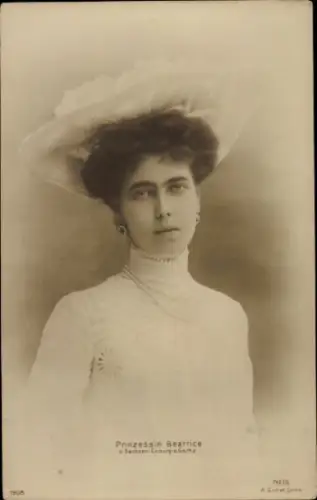 Ak Prinzessin Beatrice von Sachsen-Coburg-Gotha, Portrait
