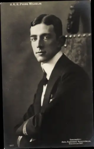 Ak Prinz Wilhelm von Schweden, Portrait
