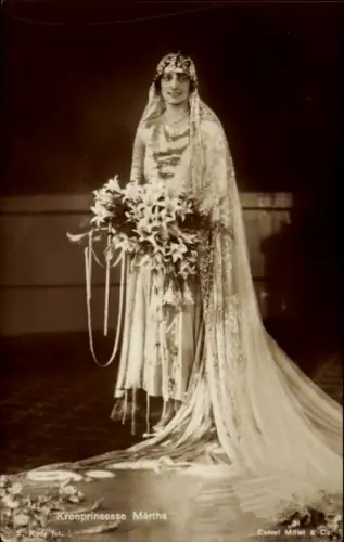 Ak Kronprinzessin Märtha von Schweden, Portrait