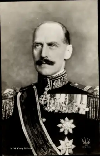Ak König Haakon VII von Norwegen, Portrait