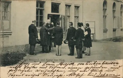 Ak Fürst Otto von Bismarck und König von Siam