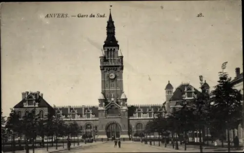 Ak Antwerpen Antwerpen Flandern, Bahnhof