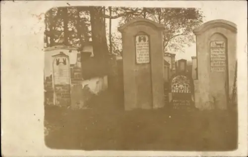Judaika Foto Ak Jüdischer Friedhof