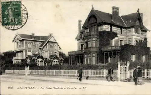 Ak Deauville Calvados, Les Villas Gardenia et Camelia