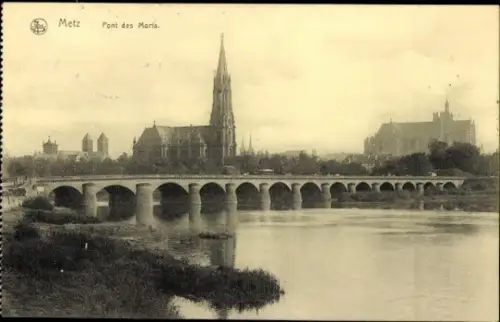 11 alte Ak Metz in Frankreich, diverse Ansichten