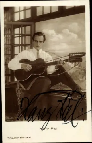 Ak Schauspieler Harry Piel, Portrait, Autogramm