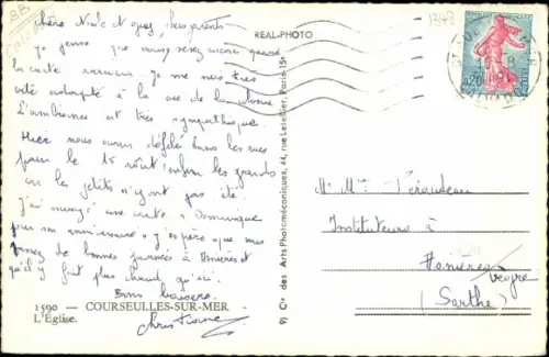 Ak Courseulles sur Mer Calvados, L'Eglise