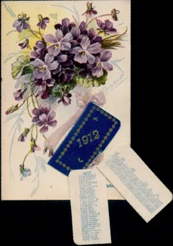 Leporello Ak Renault, Blumen