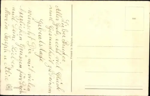 Ak Glückwunsch Geburtstag, Junge mit Hund auf einer Blumenwiese