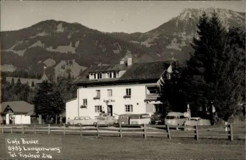 Ak Langenwang Fischen im Allgäu Schwaben, Café Bester