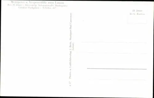 Ak Altensteig Schwarzwald, Gasthof zum Lamm, Autos, Bes. H. Dürr