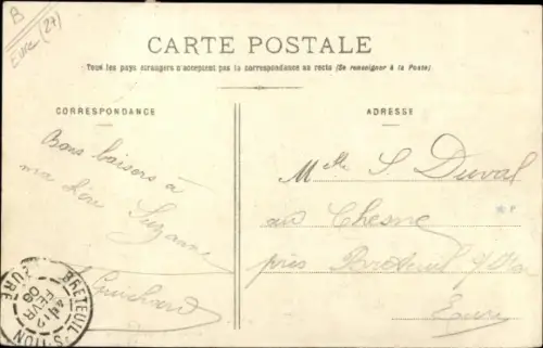 Ak Verneuil Eure, Château des Bois Francs, Entrée