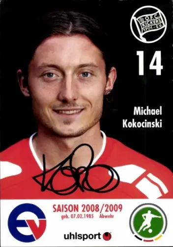 Autogrammkarte Fußballer Michael Kokocinski, Kickers Offenbach, Autogramm