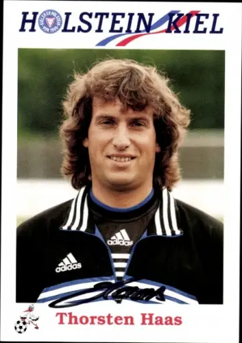 Autogrammkarte Trainer Thorsten Haas, Holstein Kiel, Autogramm