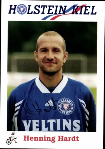 Autogrammkarte Fußballer Henning Hardt, Holstein Kiel, Autogramm