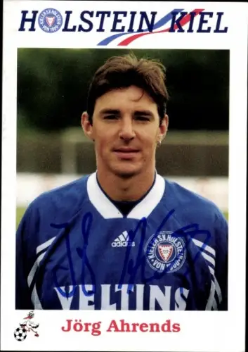 Autogrammkarte Fußballer Jörg Ahrends, Holstein Kiel, Autogramm