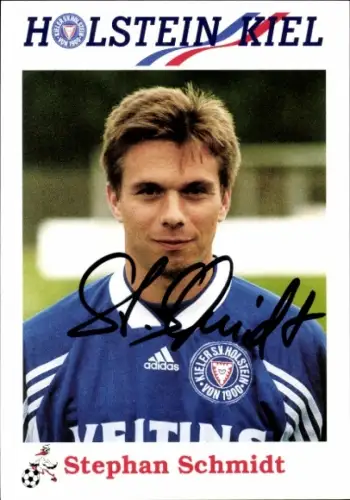 Autogrammkarte Fußballer Stephan Schmidt, Holstein Kiel, Autogramm