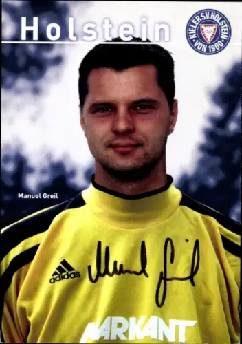 Autogrammkarte Fußballer Manuel Greil, Holstein Kiel, Autogramm