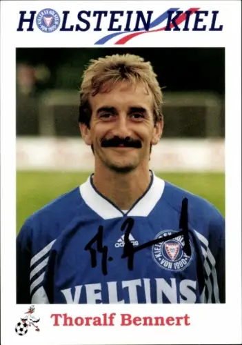 Autogrammkarte Fußballer Thoralf Bennert, Holstein Kiel, Autogramm