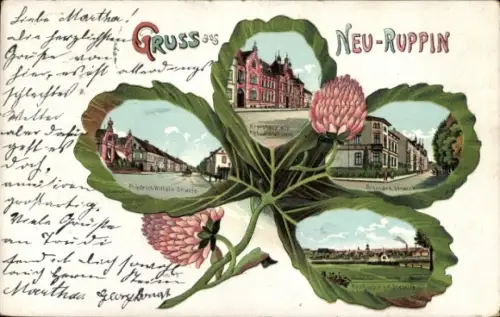 Kleeblatt Litho Neuruppin, Kreishaus,Friedrich Wilh.Str