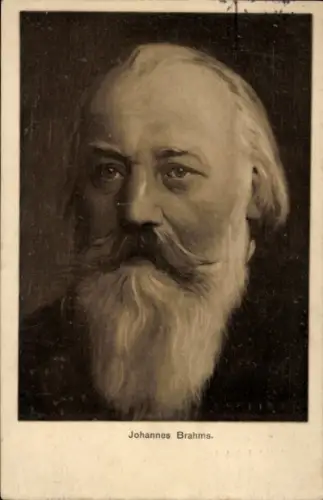 Künstler Ak Komponist Johannes Brahms, Portrait