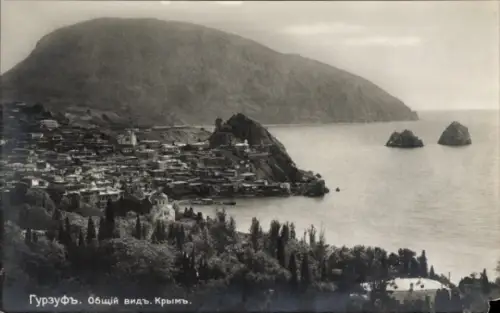 Ak Gurzuf Gursuf Hursuf Krim Ukraine, Gesamtansicht