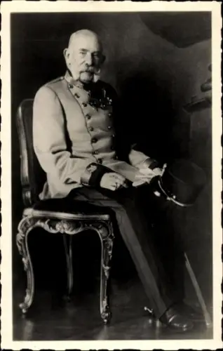 Ak Kaiser Franz Josef I., Sitzportrait