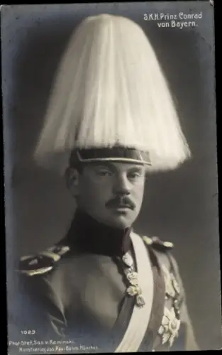 Ak Prinz Conrad von Bayern, Portrait, Paradeuniform