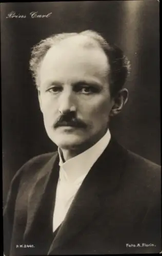 Ak Prinz Carl von Schweden, Portrait