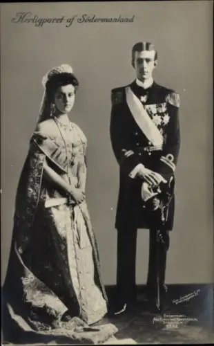 Ak Prinz Wilhelm von Schweden, Marija Pawlowna Romanowa, Maria von Schweden, Portrait