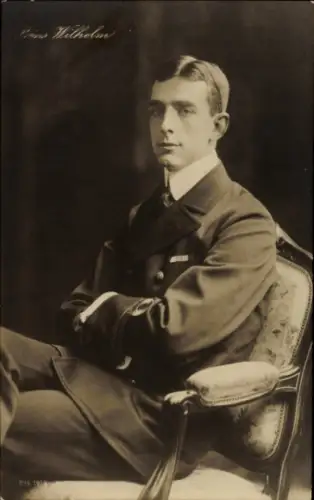 Ak Prinz Wilhelm von Schweden, Portrait