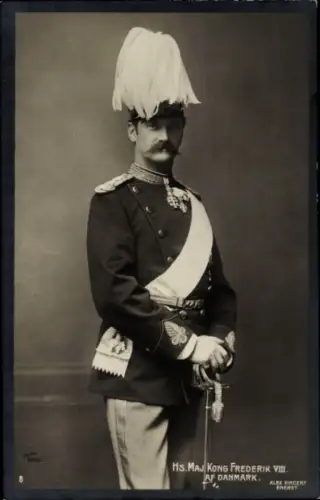 Ak König Frederik VIII von Dänemark, Portrait in Uniform