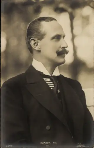 Ak König Haakon VII von Norwegen, Portrait