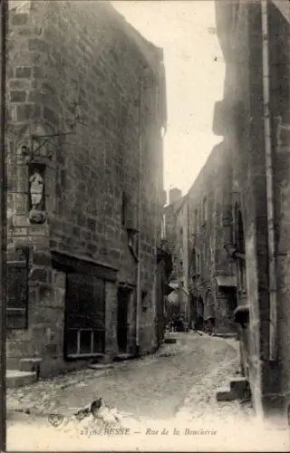 Ak Besse et Saint Anastaise Puy de Dôme, Rue de la Boucherie