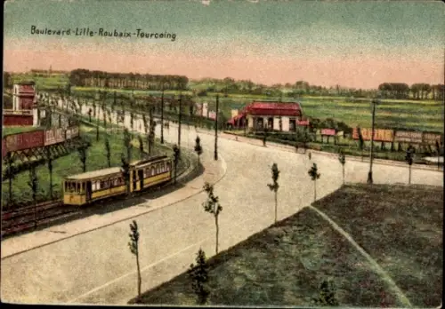Ak Lille Nord, Boulevard Lille-Roubaix-Tourcoing